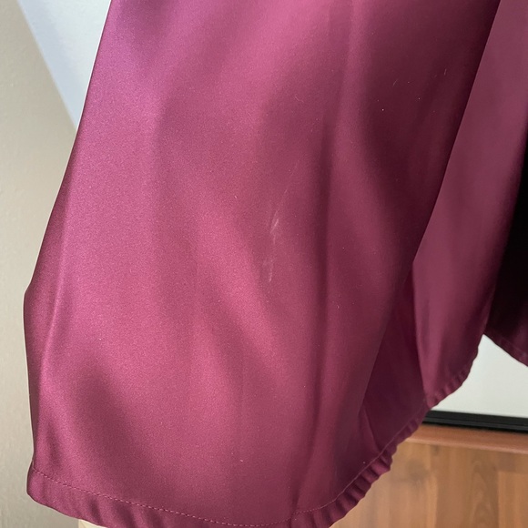 Jovani Wine Colored Satin Ballgown - Picture 8 of 10